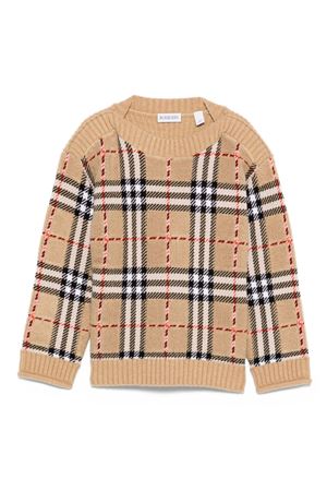 maglione in lana beige BURBERRY KIDS | 8105822B9368